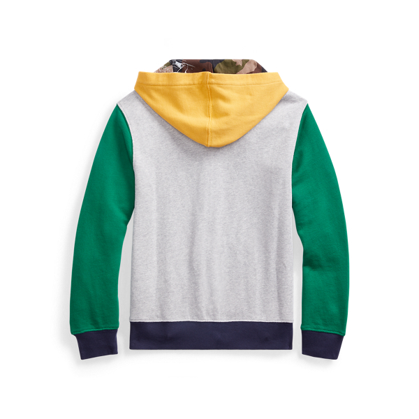 Light Grey Heather Color-Blocked Cotton Hoodie Boys 8-20 2