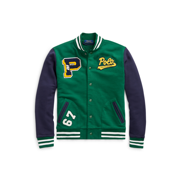 Cotton Terry Letterman Jacket Boys 6-14 Years in 1