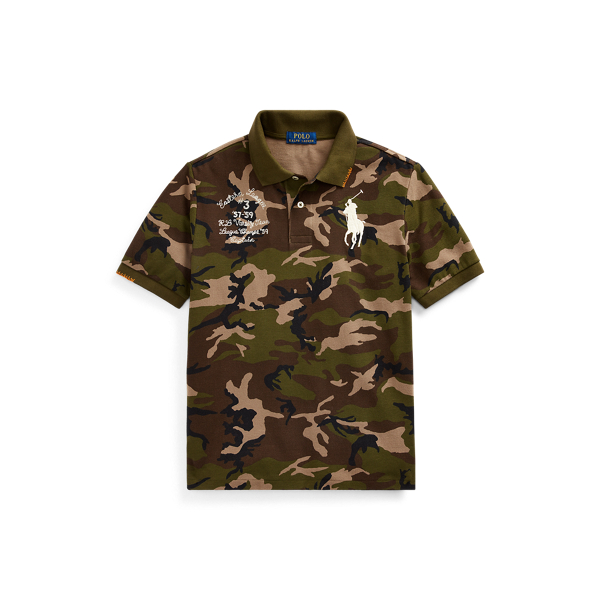 Polo Big Pony en coton piqu&eacute; camouflage Boys 6-14 Years en 1