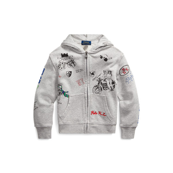 Sweat &agrave; capuche en coton &eacute;ponge Boys 1.5-6 Years en 1