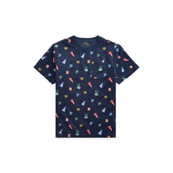 T-shirt en coton &agrave; fanions Boys 6-14 Years en 1