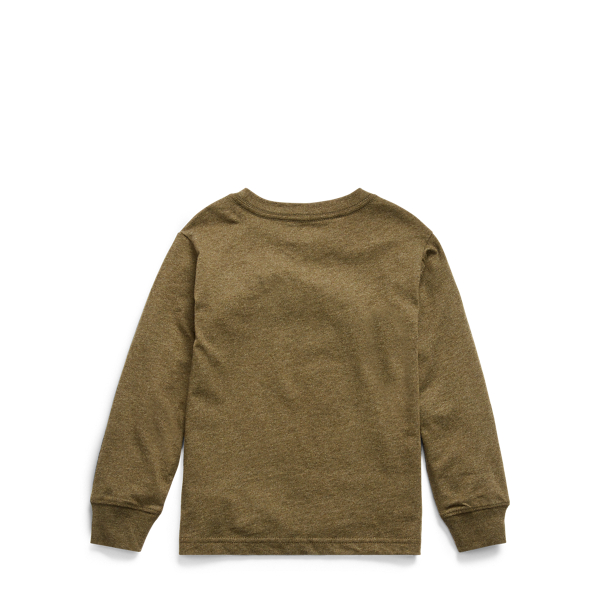 Service Green Heather Cotton V-Neck Long-Sleeve Tee Boys 2-7 2