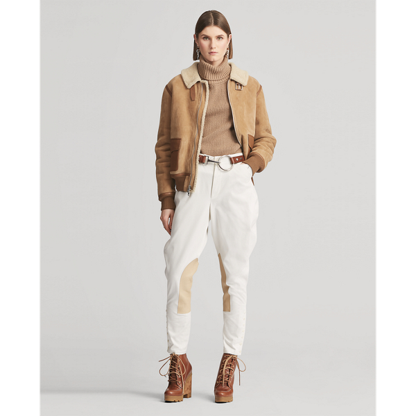 Honey/Cream Willard Shearling Coat Ralph Lauren Collection 4