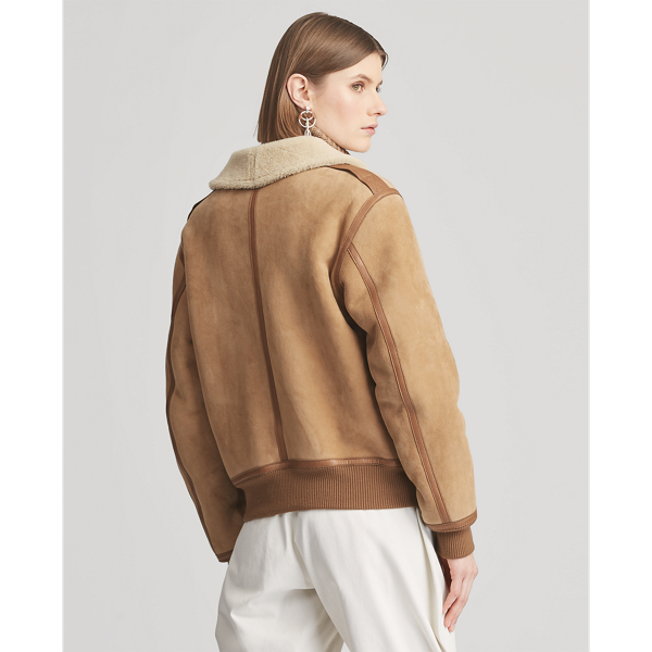 Honey/Cream Willard Shearling Coat Ralph Lauren Collection 5