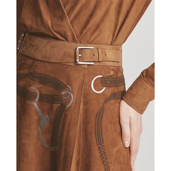 Cinnamon Donnelly Lamb-Suede Skirt Ralph Lauren Collection 6
