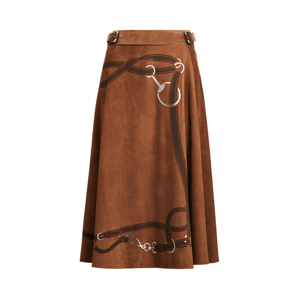 Jupe Donnelly en daim velours Ralph Lauren Collection en 1