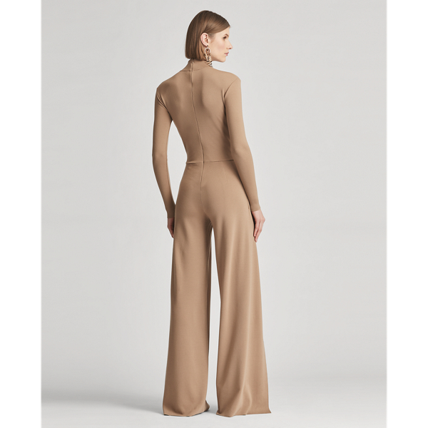 Camel Belted Wool Jumpsuit Ralph Lauren Collection 4