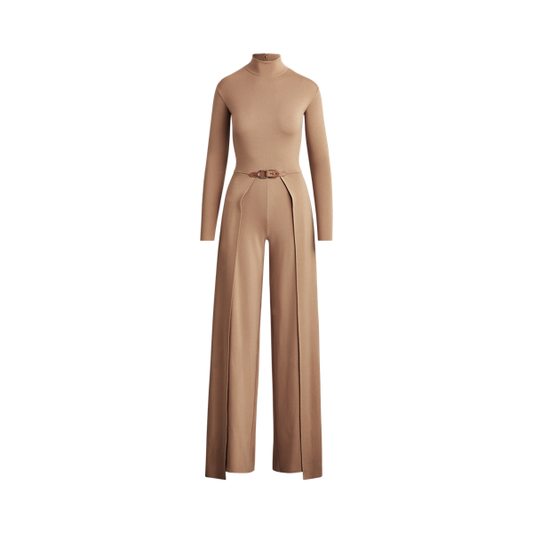 Camel Belted Wool Jumpsuit Ralph Lauren Collection 2