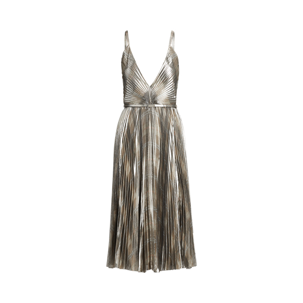 Valora Plaid Pleated Dress Ralph Lauren Collection 1