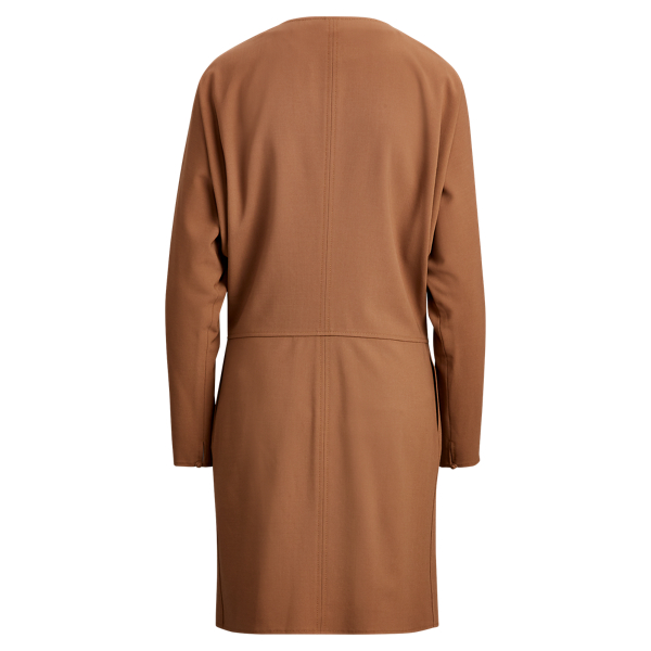 Cognac Elsa Stretch Wool Dress Ralph Lauren Collection 2