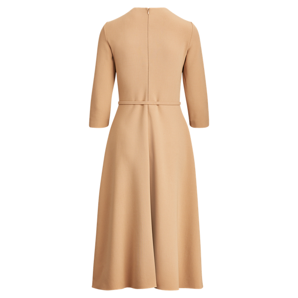 Camel Raeana Virgin Wool-Blend Dress Ralph Lauren Collection 2