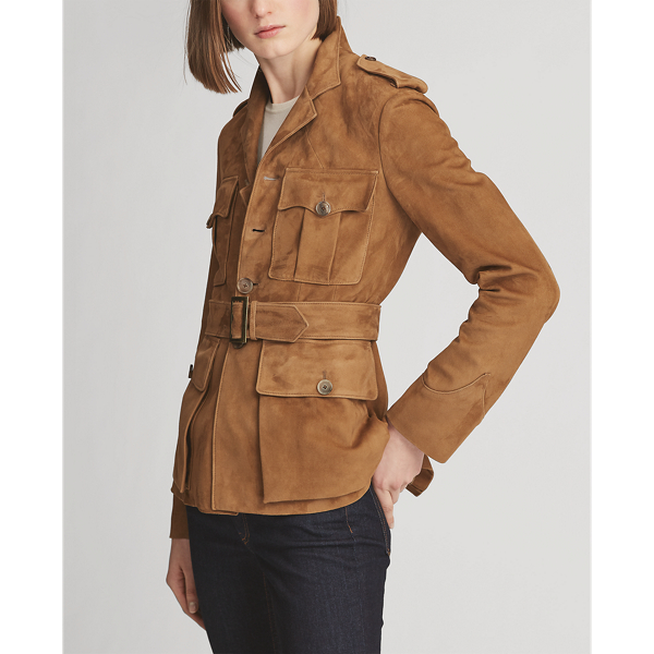 Bryn Belted Lamb-Suede Jacket