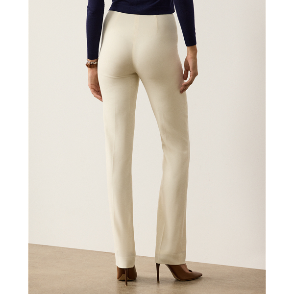 Cream Alandra Crepe Wool Trouser Ralph Lauren Collection 5