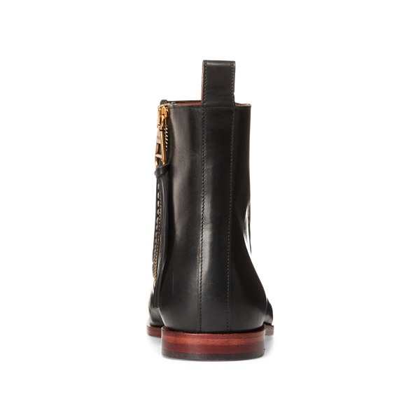 Black Delaney Leather Boot Polo Ralph Lauren 3