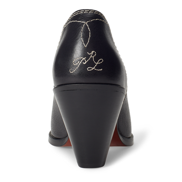Black Lowrey Leather Bootie Polo Ralph Lauren 3