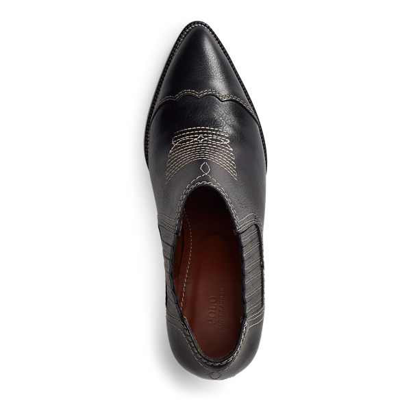 Black Lowrey Leather Bootie Polo Ralph Lauren 4