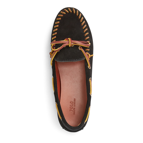 Black Suede Moccasin Polo Ralph Lauren 5