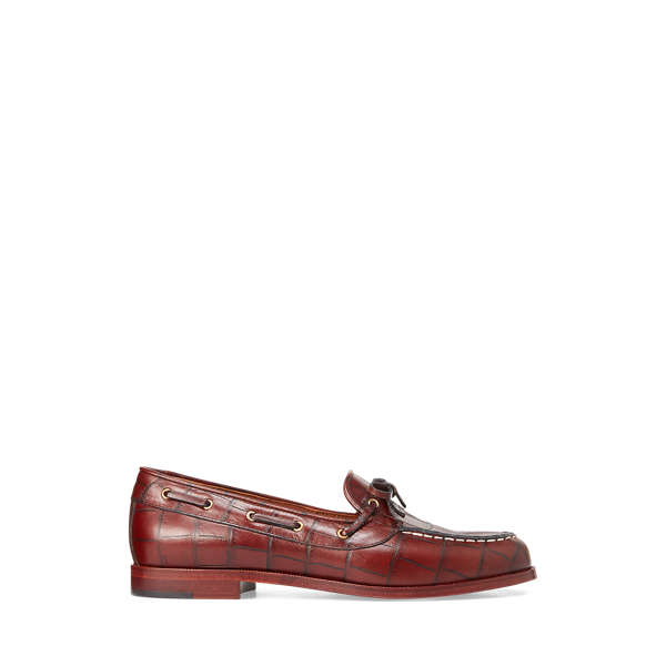 Embossed-Leather Camp Moccasin Polo Ralph Lauren 1