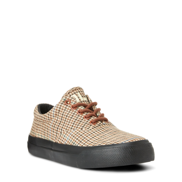 Brown Multi Bryn Silk-Linen Trainer Polo Ralph Lauren 3