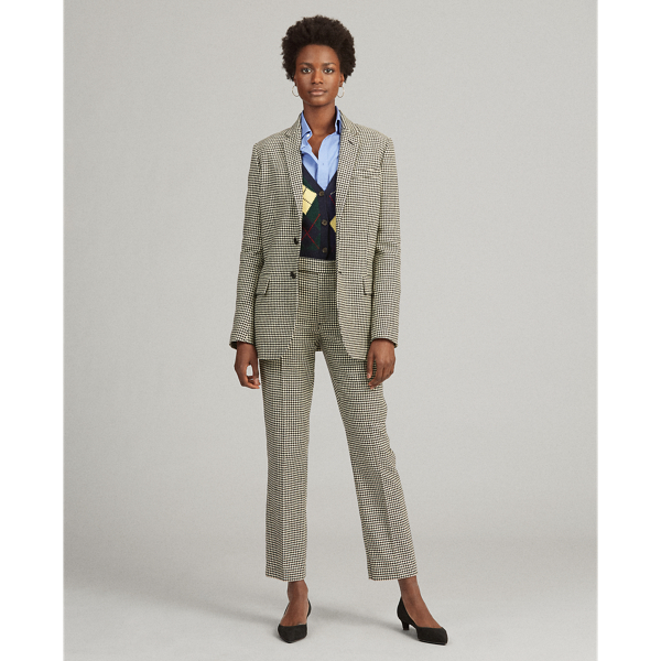 Black/White Houndstooth Houndstooth Wool-Blend Blazer Polo Ralph Lauren 4
