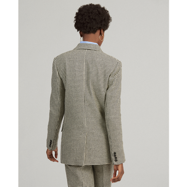 Black/White Houndstooth Houndstooth Wool-Blend Blazer Polo Ralph Lauren 5