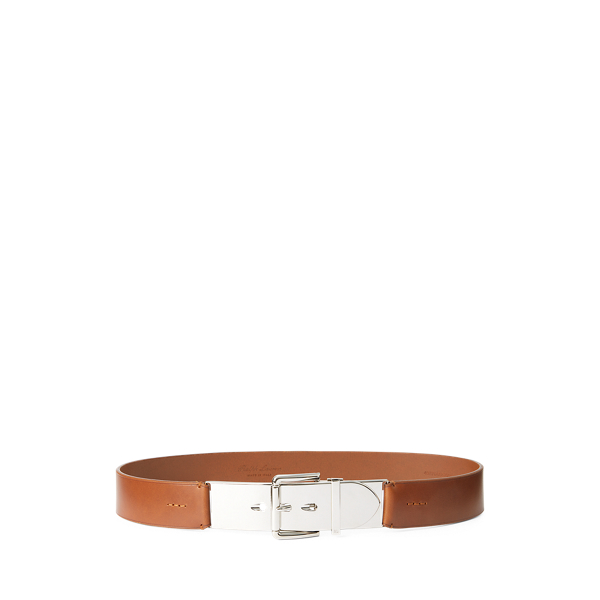 Gold Leather Letter-Opener Belt Ralph Lauren Collection 1