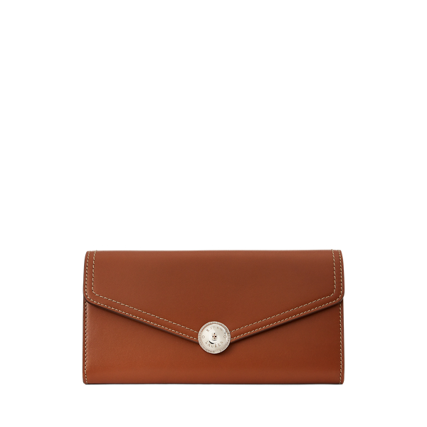 Logo-Snap Calfskin Wallet Ralph Lauren Collection 1