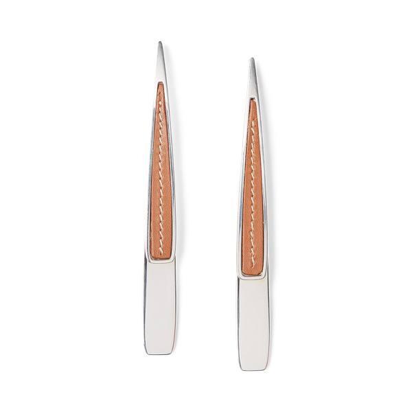 Sterling-Calfskin Earrings Ralph Lauren Collection 1