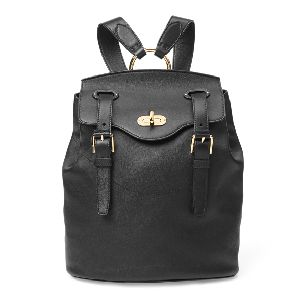 Calfskin Turn-Lock Backpack Ralph Lauren Collection 1
