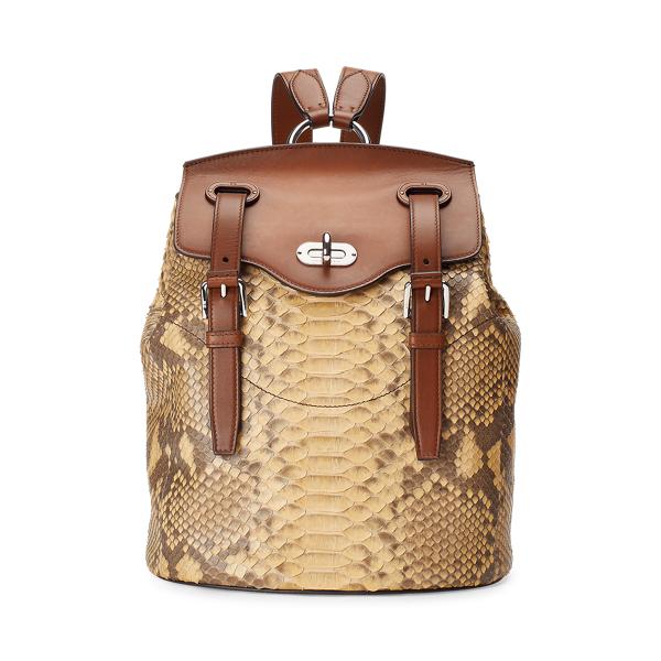 Sac &agrave; dos en python avec fermeture &agrave; tourniquet Ralph Lauren Collection en 1