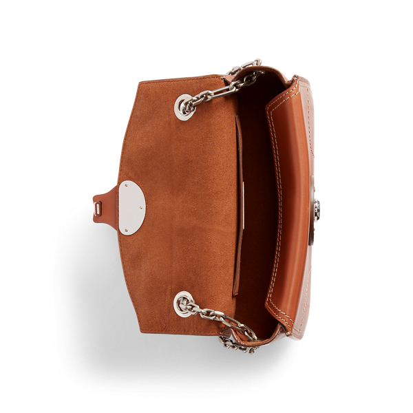 Gold Calfskin Chain Bag Ralph Lauren Collection 4