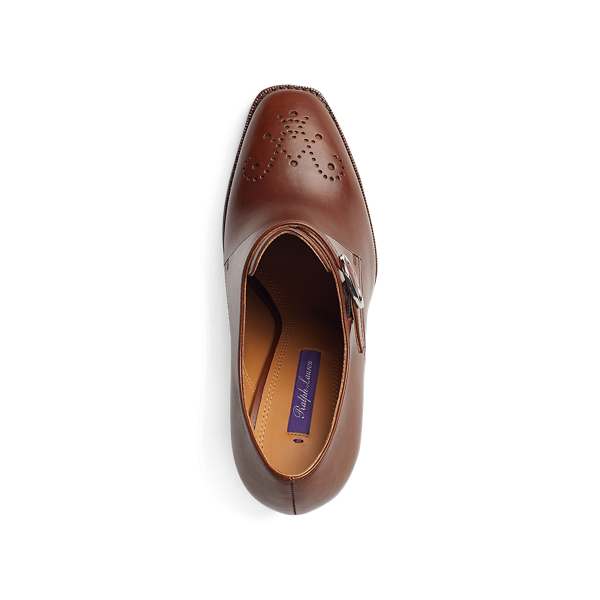 Brown Lalisa Calfskin Heeled Shoe Ralph Lauren Collection 4