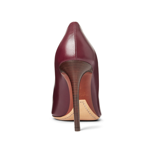 Burgundy Celia 100 MM Calfskin Pump Ralph Lauren Collection 4