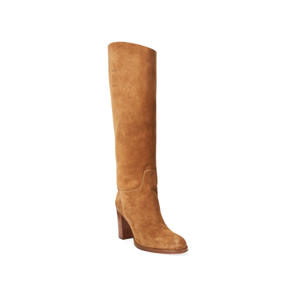 Cinnamon Allana Calf-Suede Boot Ralph Lauren Collection 3