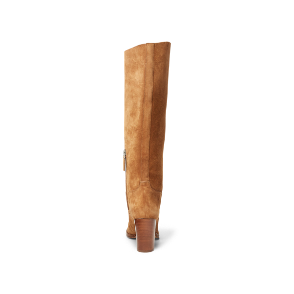 Cinnamon Allana Calf-Suede Boot Ralph Lauren Collection 4