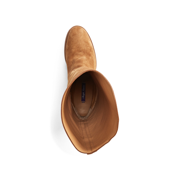 Cinnamon Allana Calf-Suede Boot Ralph Lauren Collection 5