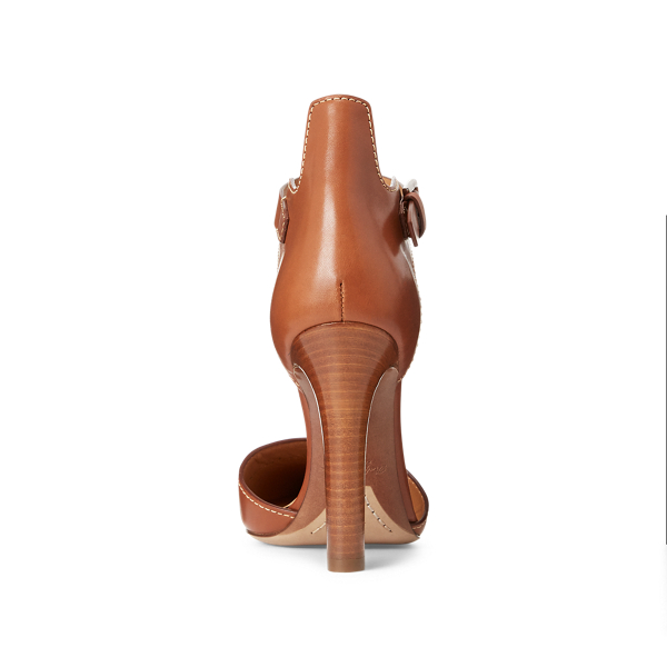 Gold Ceana Burnished Calfskin Pump Ralph Lauren Collection 3