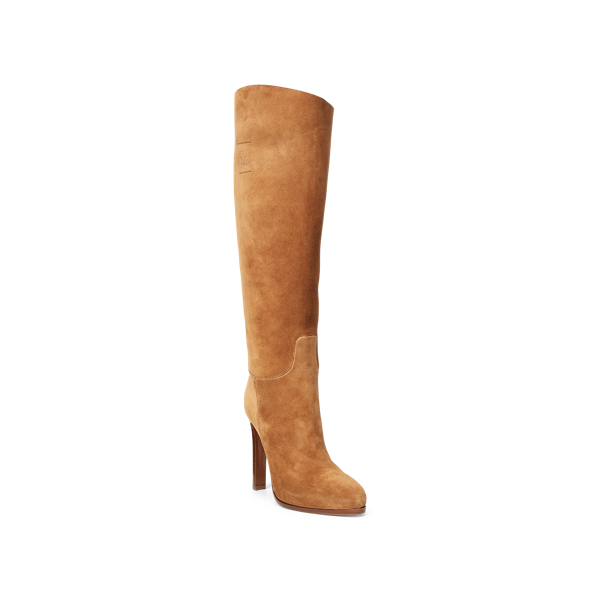 Cinnamon Remmy Calf-Suede Boot Ralph Lauren Collection 2