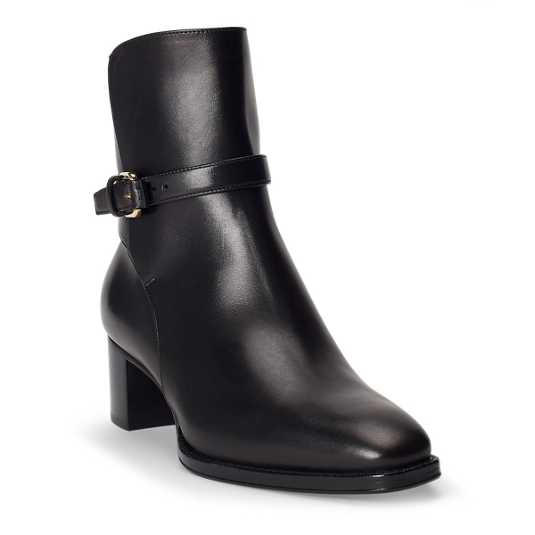 Black Callie Burnished Calfskin Boot Ralph Lauren Collection 2