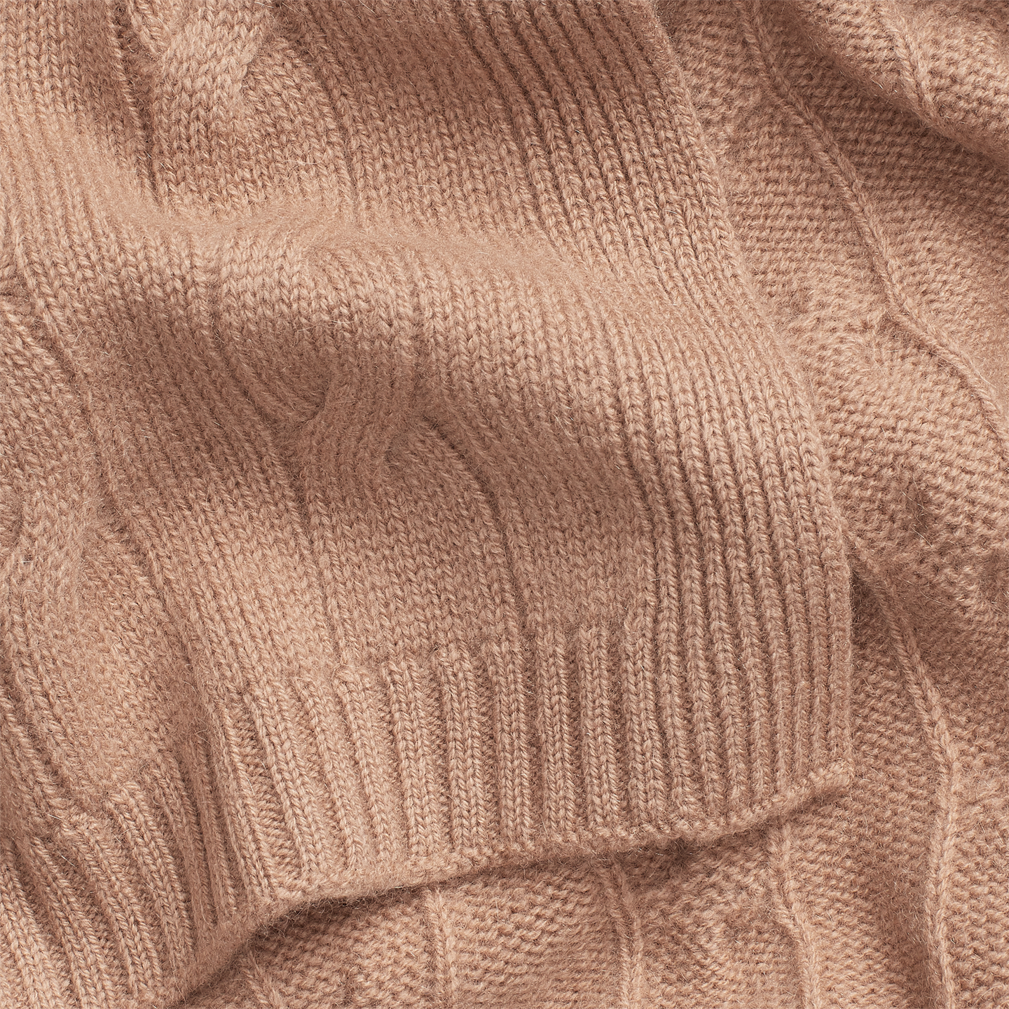 Женский шарф Ralph Lauren Cable Cashmere, цвет: Верблюжий — фото 2
