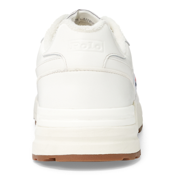 Egret/White Trackster 100 Leather Trainer Polo Sport 5