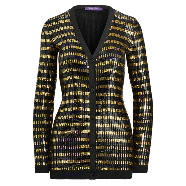 Sequined V-Neck Cardigan