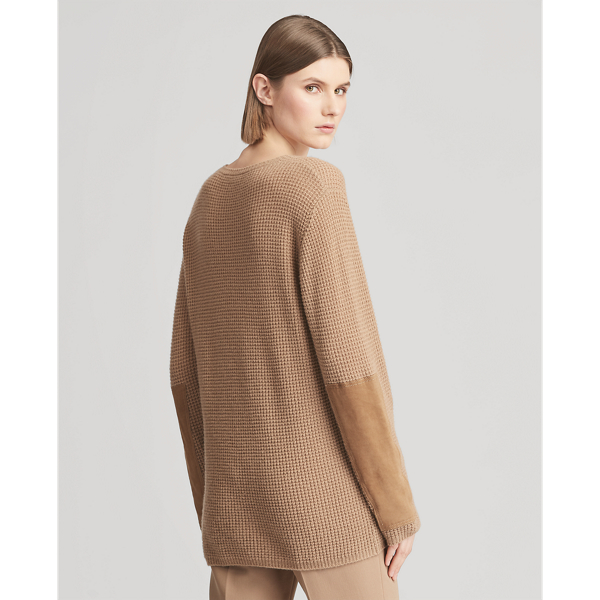 Camel Suede-Cashmere Jumper Ralph Lauren Collection 4