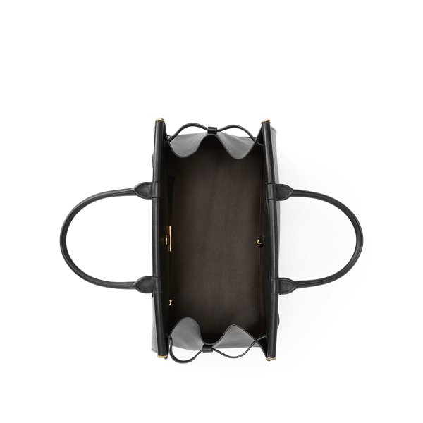 Black RL50 Calfskin Large Bag Ralph Lauren Collection 5