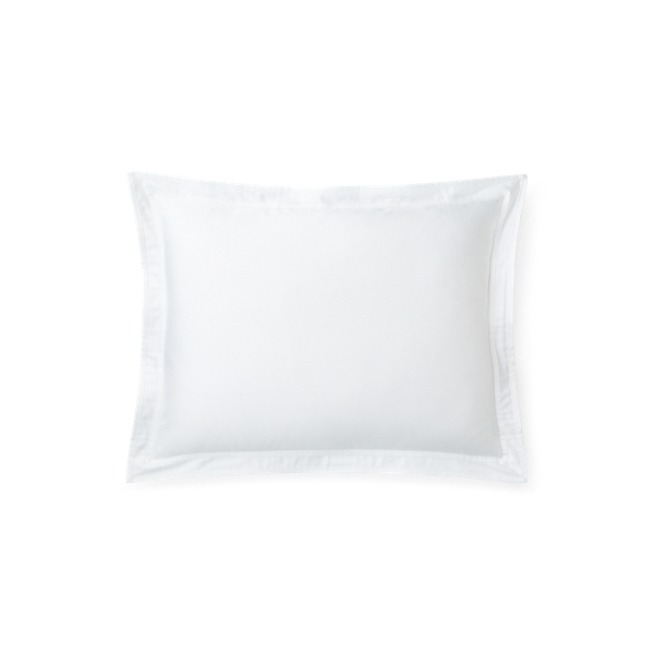 White Spencer Border Throw Pillow Lauren Home 1