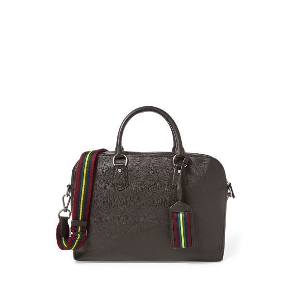 Pebbled Leather Briefcase for Men Ralph Lauren UZ