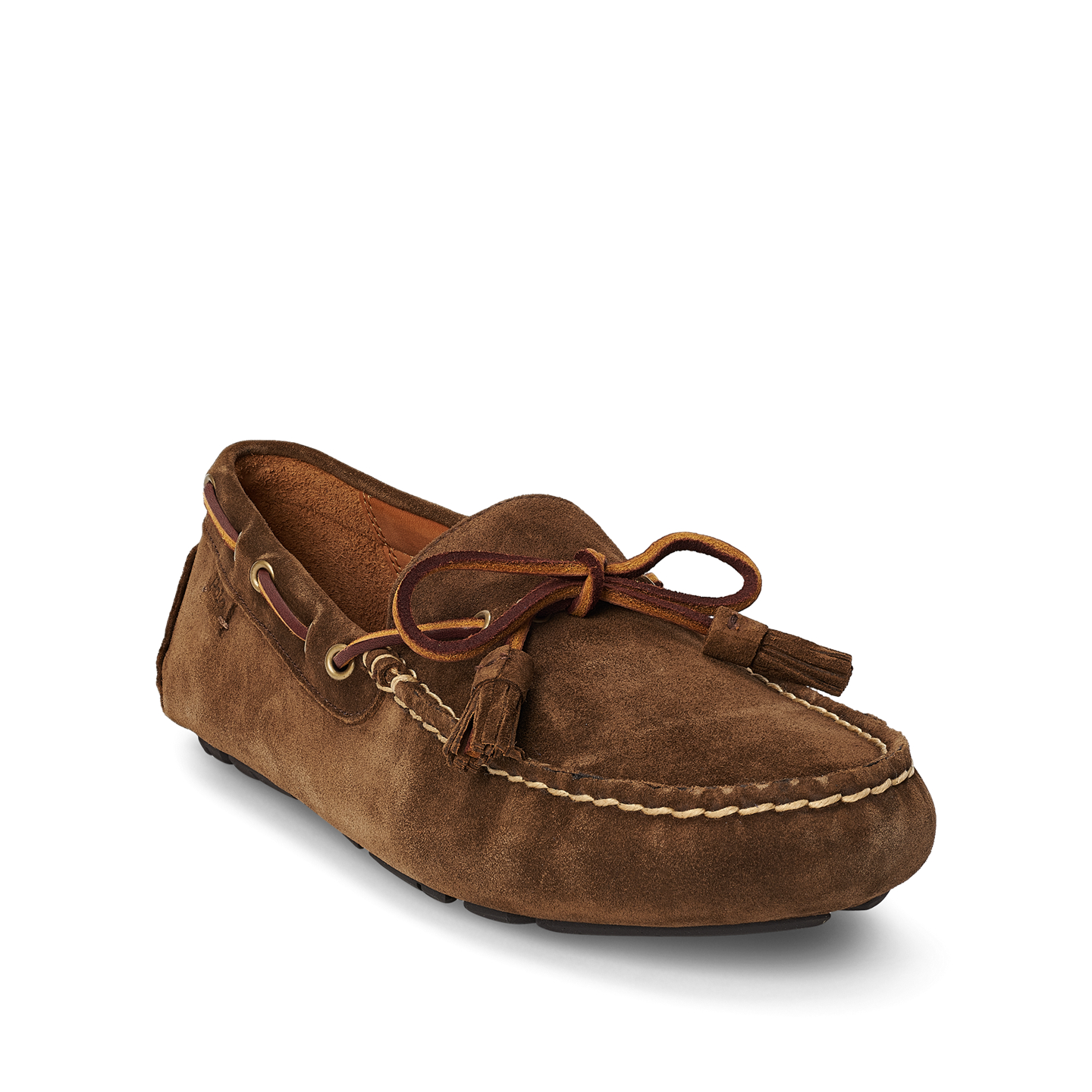 Ralph Lauren Anders Tasseled Suede Driver, цвет: Шоколадный коричневый — фото 1
