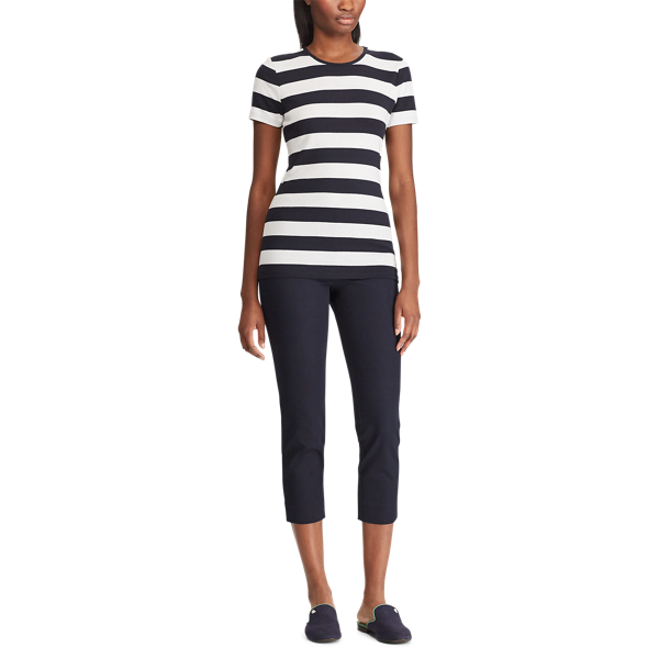 Lauren Navy/Silk White Striped Cotton Tee Lauren 2