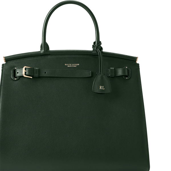 Green RL50 Calfskin Large Bag Ralph Lauren Collection 6