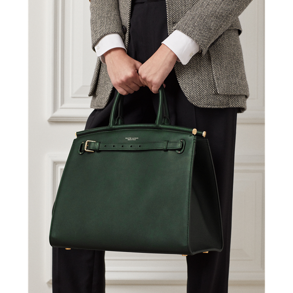Green RL50 Calfskin Large Bag Ralph Lauren Collection 7